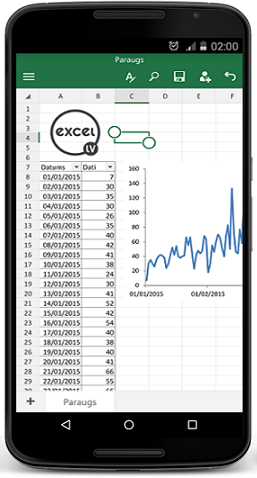 Excel-Android-viedtālrunim